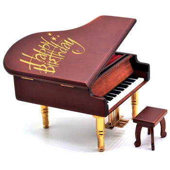 

Fashion Wooden Engraving Piano Music Box Sky City Home Decoration Creative Birthday Gifts Friendship Festival Music Box Ornament