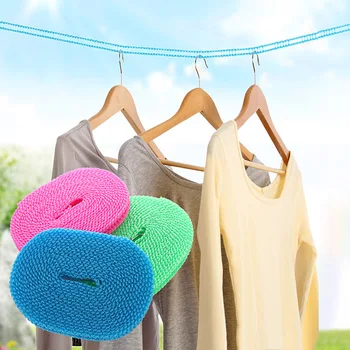 

Sale Random Color 1 roll 3/5 Meters Clothesline Clothes Dryer Non-slip Windbreak Cloth Hanging Rope