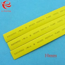 Heat Shrink Tube Yellow Tube Heat-Shrink Tubing Diameter 10mm Thermo Jacket Wire Wrap Insulation Materials Element 1meter /lot