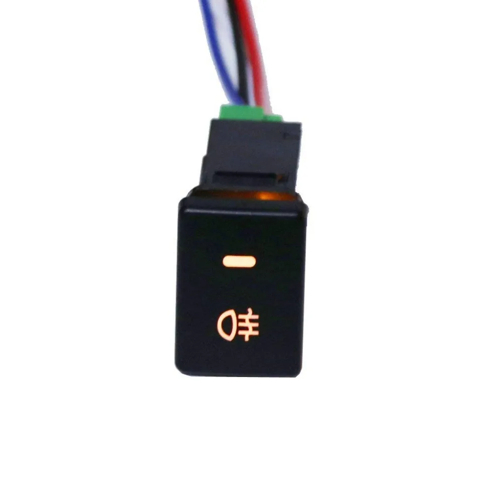 DC12V Rear Fog light Push Switch 4 Wire Button For Toyota Camry Prius