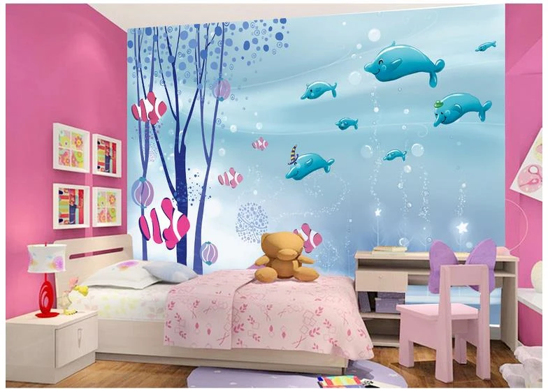 カスタム写真の壁紙 3d 壁の壁画壁紙テレビの設定壁かわいい漫画世界子供の部屋の背景壁の装飾 Photo Wallpaper 3d 3d Photo3d Wall Murals Wallpaper Aliexpress