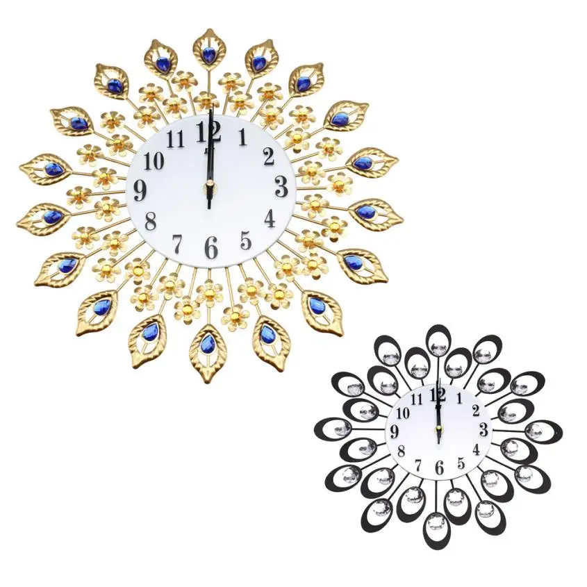 

Vintage Style Peacock Antique Wall Clock for Home Kitchen Offic 2018 Fashion august13