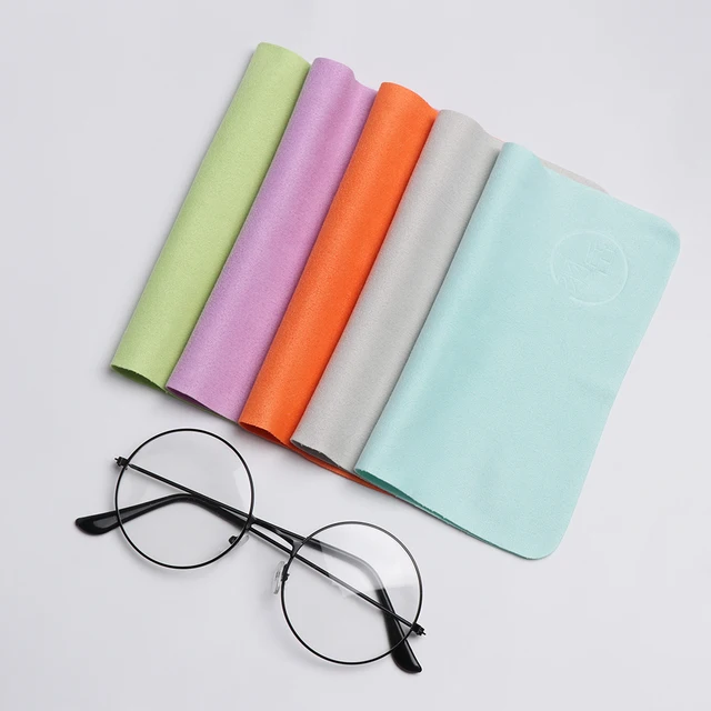 10 pcs/lots Eyeglasses Chamois Glasses Cleaner Cloth = Microfiber