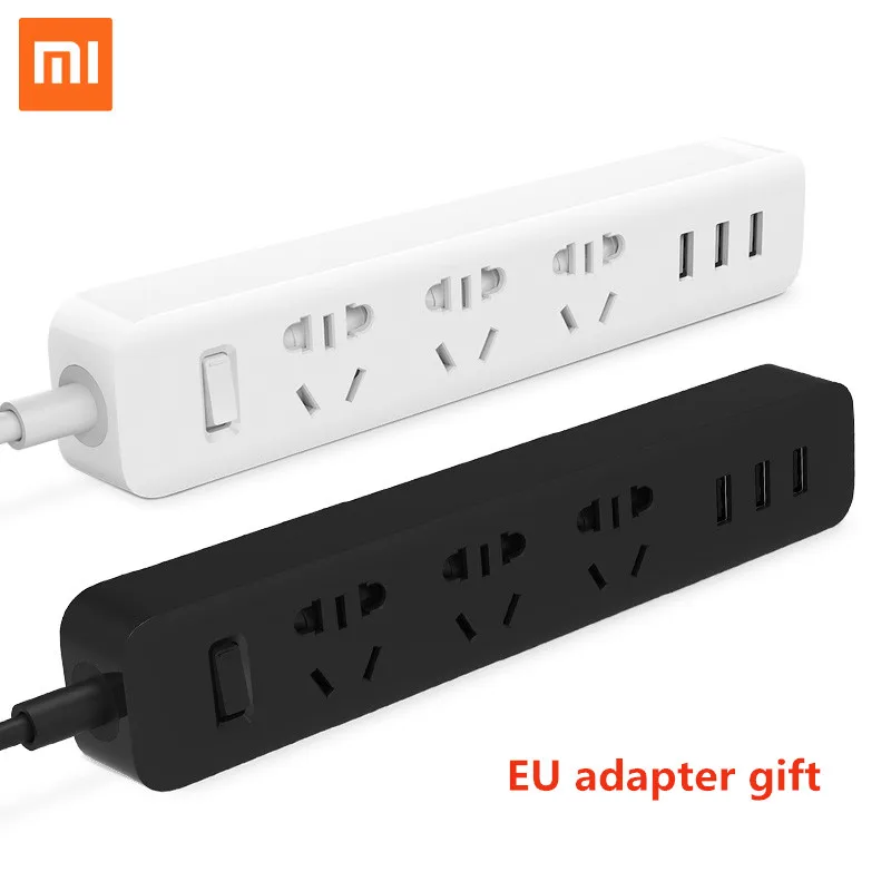 

2017 New Original XiaoMi Power Strip 3 USB Charging Ports Mi Power Plug Quality Power Converter Multi-purpose Smart Power Strip