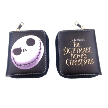 

The Nightmare Before Christmas PU Leather Wallet DRAGON BALL Short Card Holder Purse Sailor Moon Money Bag for Gift