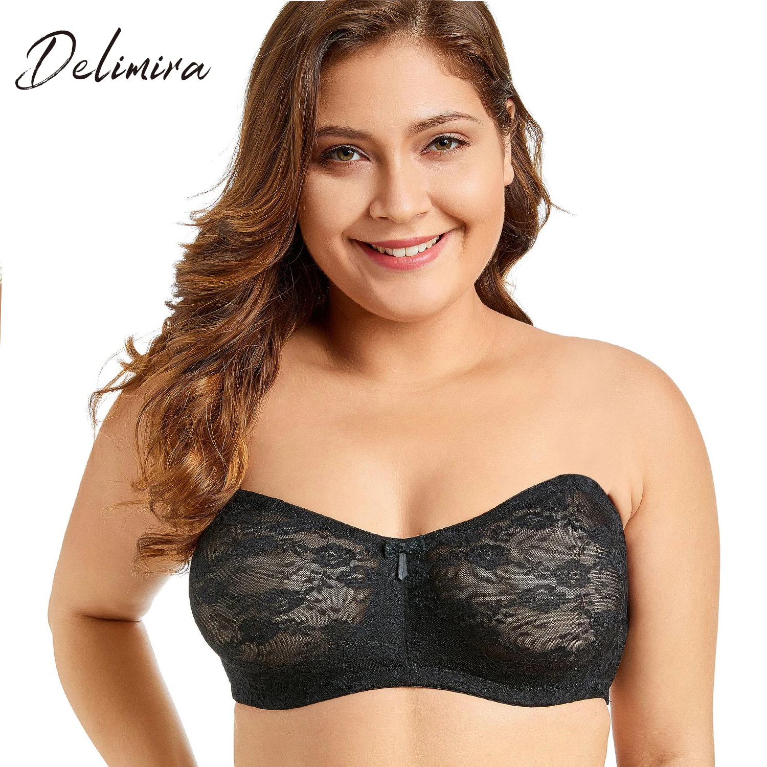 Бюстгальтер женский кружевной без косточек подкладки|strapless lace bra|lace brano pad |