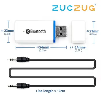 

Bluetooth 5.0 audio receiver USB car adapter wired to change Bluetooth DIY audio AUX headset