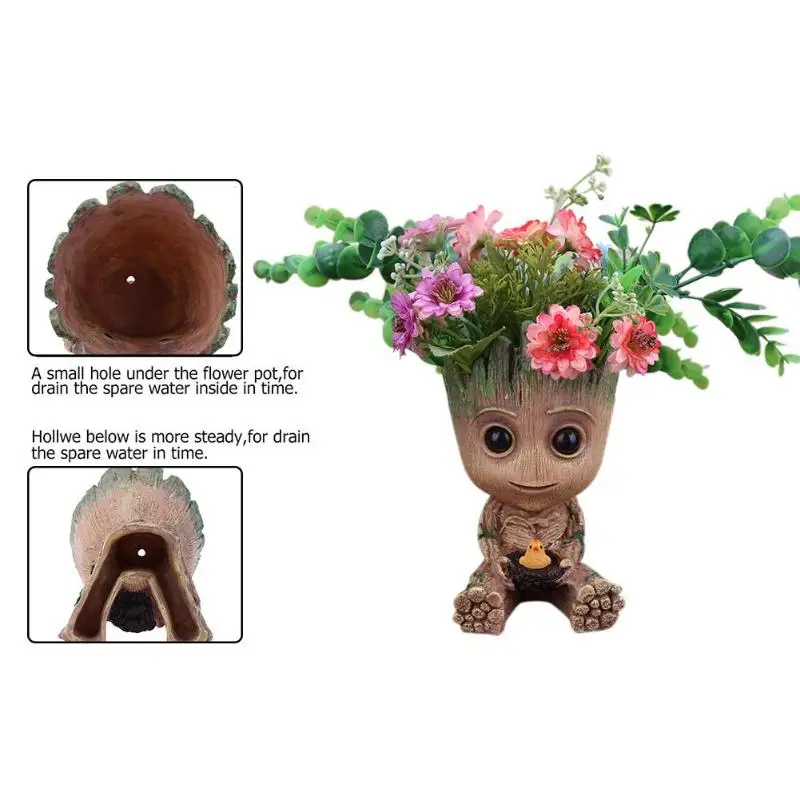 

Tree Man Flowerpot Baby Action Figures Cute Model Toy Pen Pot holder PVC Hero Model Vessel Avengers Drop Shipping