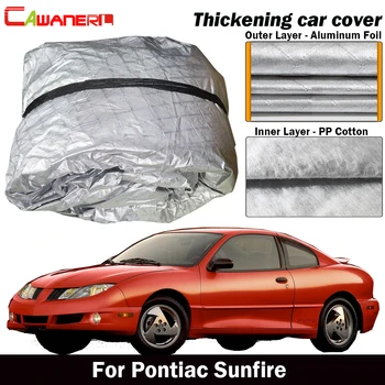 

Cawanerl For Pontiac Sunfire Car Cover Waterproof Inside Cotton Anti-UV Outdoor Sun Rain Hail Snow Protection Auto Cover