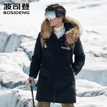 BOSIDENG гусиный пуховик для мужчин суровая зимняя утепленная верхняя одежда воротник из натурального меха водонепроницаемый ветрозащитный B80142147
