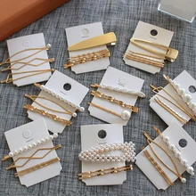 3 шт./компл. модные женские туфли с отделкой жемчугом, металлом, Заколки для волос, лента для волос гребень Бобби ювелирное изделие в виде заколки Инструменты для укладки волос заколки для волос аксессуары