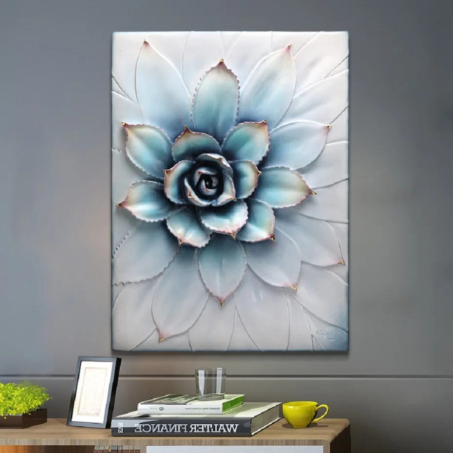 Nordic Minimalist Flowers Succulents Plants Wall Art Canvas Paintings Wall Pictures Prints and Posters Girls Bedroom Home Decor (3)