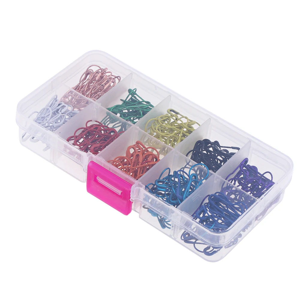 300pcs Multi-colors Bulb Pins Gourd Safety Pins Metal Calabash Pins Markers Pins Coilless Fastener Clips for Sewing Knitting