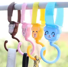 2pcs cartoon animals Multifunctional stick hook rotate 360 degrees font b stroller b font hook wall
