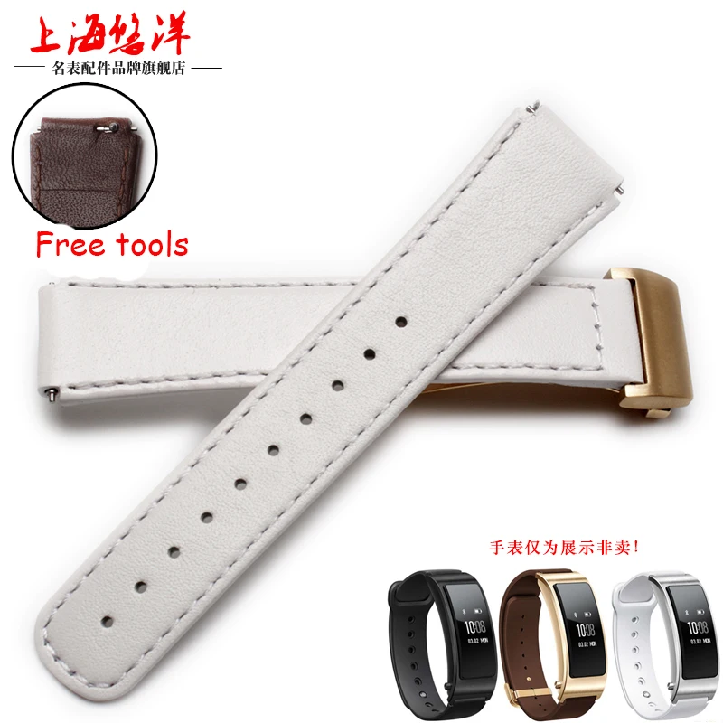 

Hight Quality 18*16mm Luxury Brand Genuine Leather Watch band Wrist strap For Huawei Smart Watch uomo black