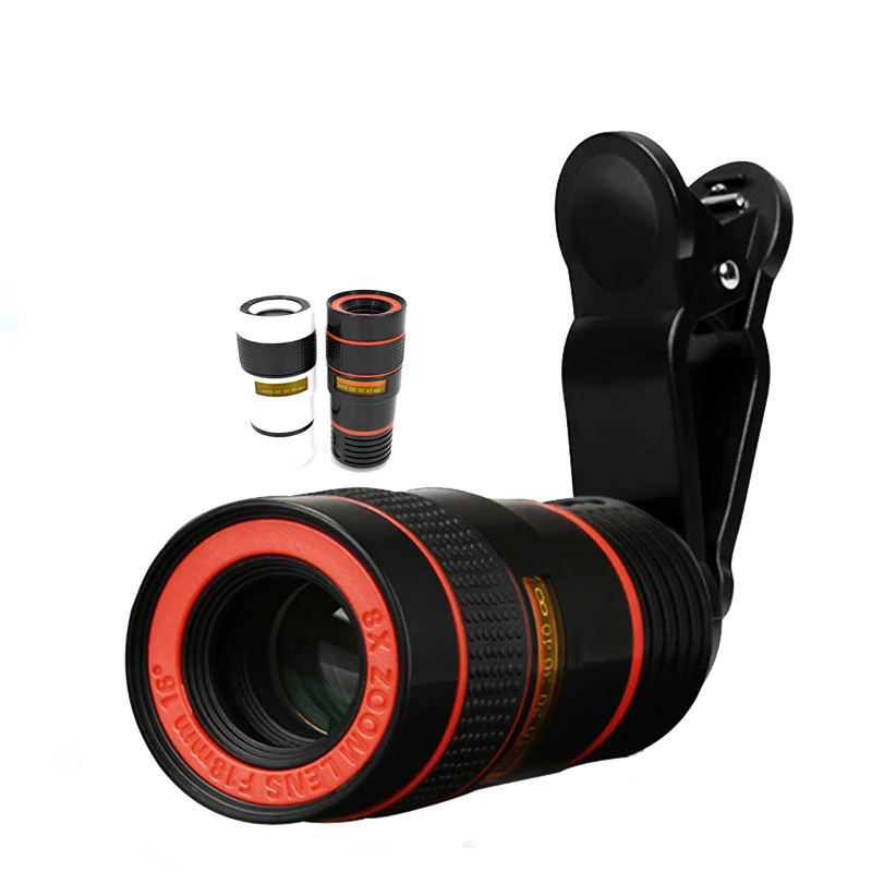 Mobile Phone Telescope Lens 8x Zoom Telephoto Lens With Clip Universal
