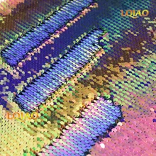 Ткань с обратимой блестки Русалочка рыбья чешуя флип-ап блесток ткань для платья/бикини/подушки блесток скатерть/бегун/столовое белье