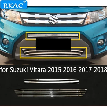 

high quality stainless steel Front Grille Around Trim Racing Grills Trim Car styling for Suzuki Vitara 2015 2016 2017 2018