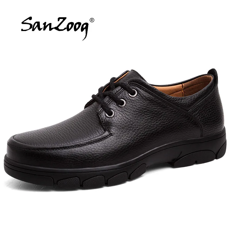 

Business Dress Shoes Men's Oxford New Fashion Cow leather Male Shoes Genuine Leather Men Shoes Breathable Working Shoes