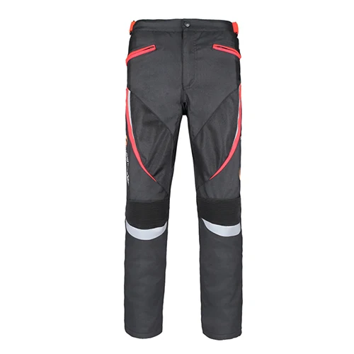 Новые женские Мотоциклетные Куртки и штаны с 9 защитными накладками износостойкие Светоотражающие съемные водонепроницаемые ветрозащитные слои - Цвет: Red Pants