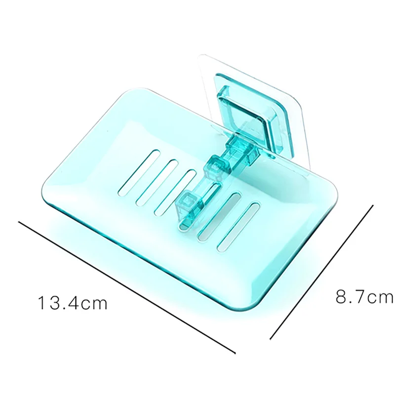 Soap Dish Bathroom Storage Rack Plate Soap Dish Holder Suction Cup Soap Box Crate Shelf Wall Tableware Basket Accessories