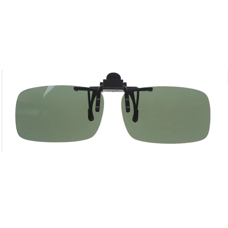 Поляризованные солнцезащитные очки 3 цветов с линзами для дневного видения, клипса для ночного вождения, очки для близорукости, солнцезащитные очки с клипсами в стиле ретро - Цвет линз: Polarized Green C2