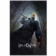 TaaWAA Halloween Art Silk  Laurie Strode Horror Movie Posters Prints 12X18 24X36 Inch Wall Art Pictures for Living Room Decor