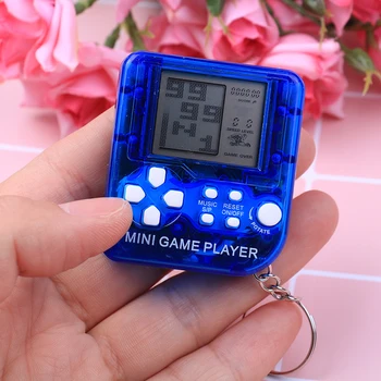 

Ultra-small Mini Tetris Key Chain Children Handheld Game Console Portable LCD Players Educational Electronic Children Toy