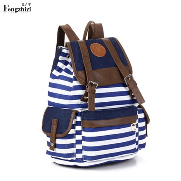 

Women Backpacks For Teenage boys Girls Canvas Backpack Striped Feminine Backpack School Bagpack boy Girl Mochila Feminina Bag