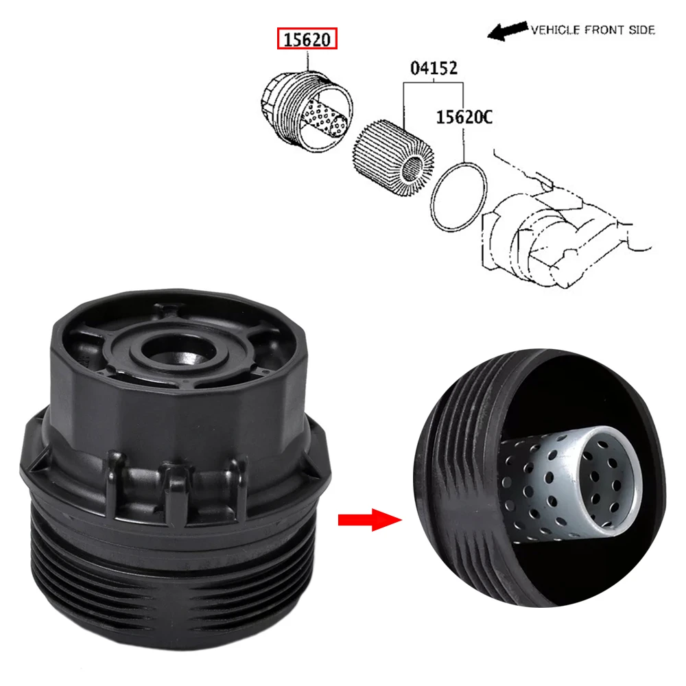 Oil Filter Housing Cover Cap For Toyota Corolla Matrix Lexus Scion 1562037010 Oil Filter Housing Cover Cap For Toyota Corolla Matrix Lexus Scion 1562037010