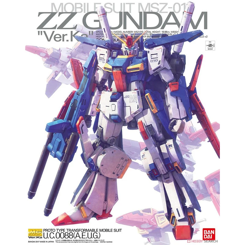 BANDAI Model MG 1/100 MSZ 010 ZZ Gundam Double Zeta экшн фигурка модификация модели|Игровые фигурки и