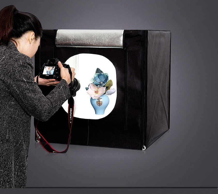CY 70 * 70 * 70cm LED fotografické studio Softbox lehké stany Soft Box fotostudio foto světelné krabice pro telefon kamery DSLR šperky hračky obuv