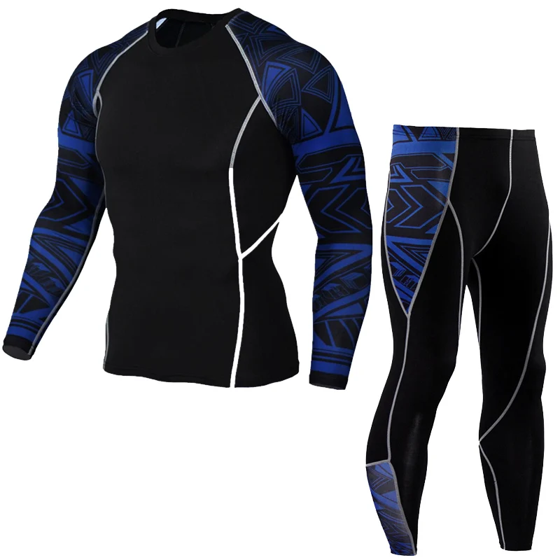 New Men's Thermal underwear Base layer thermal Tracksuit Warm Men's Winter Sports Compression Sportswear Tights Long Johns 4XL