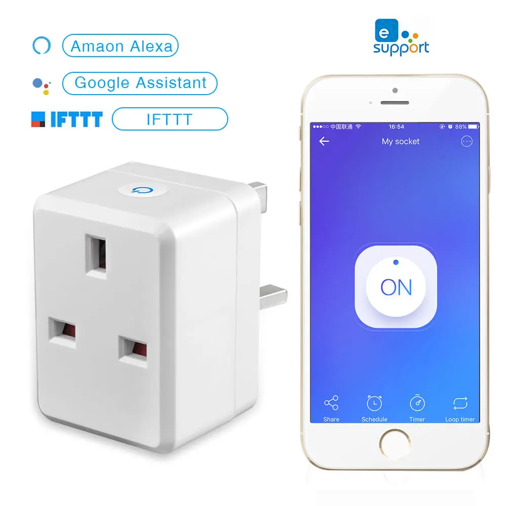 

Alexa Intelligent Remote Control USB Socket for smart plug wifi Mobile Phone Switch Timing Voice Control Socket