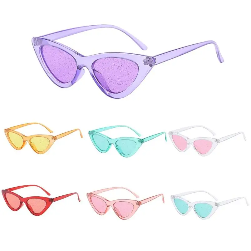 Превосходные очки для велоспорта, винтажные прозрачные солнцезащитные очки кошачий глаз с блестками, ретро очки, защитные Ультрафиолетовые Солнцезащитные очки, очки