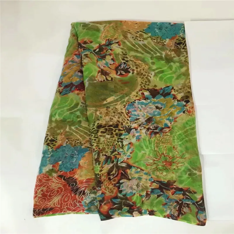 

5 yards/lot Fancy African silk fabric with stones for dress prints rayon silk fabric burnout fabric sewing textile !LXE062801