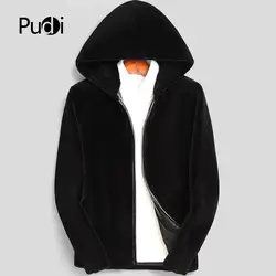 PUDI MT819 2018 Для мужчин новые модные 100% шерсть Куртки одноцветное с капюшоном Осень-Зима Повседневная Верхняя одежда