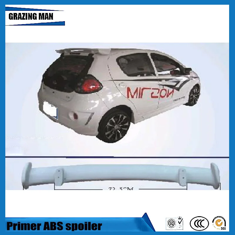 

New design ABS Primer unpaintede Color rear roof spoiler For Panda