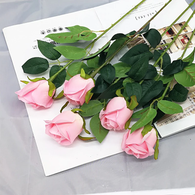 11 шт. романтическая искусственная Роза, для создания своими руками шелковые цветы свежий Флорес для свадебной вечеринки дома праздник декоративные искусственные цветы 62 см