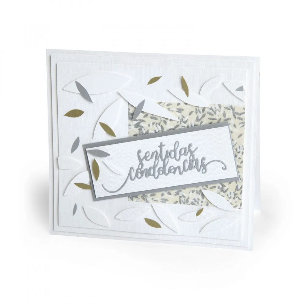 

Sentidas Condolencias (Sincere Condolences) Spanish Letter Metal Cutting Die Handmade Paper Card Making DIY Scrapbooking Decor