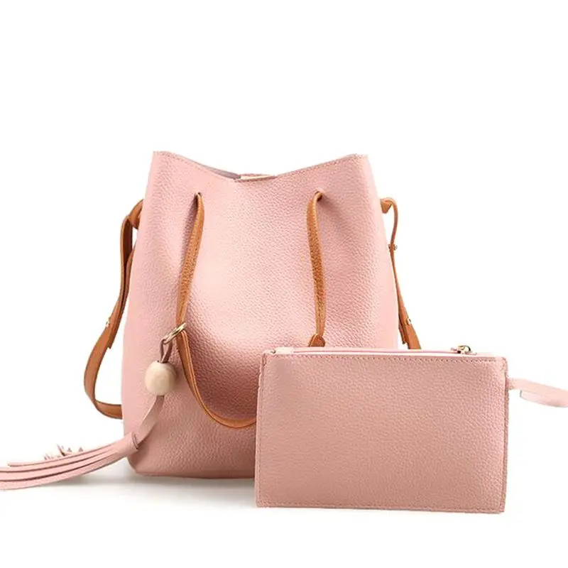 Bucket font b Women b font Composite font b Bag b font 2PCS Set Designer font