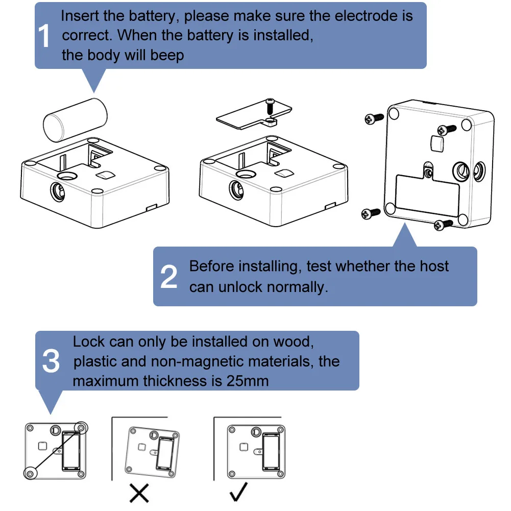 

Electronic Bluetooth Smart Invisible Cabinet Lock Door Drawer Auto Safety Secure Tool @JH