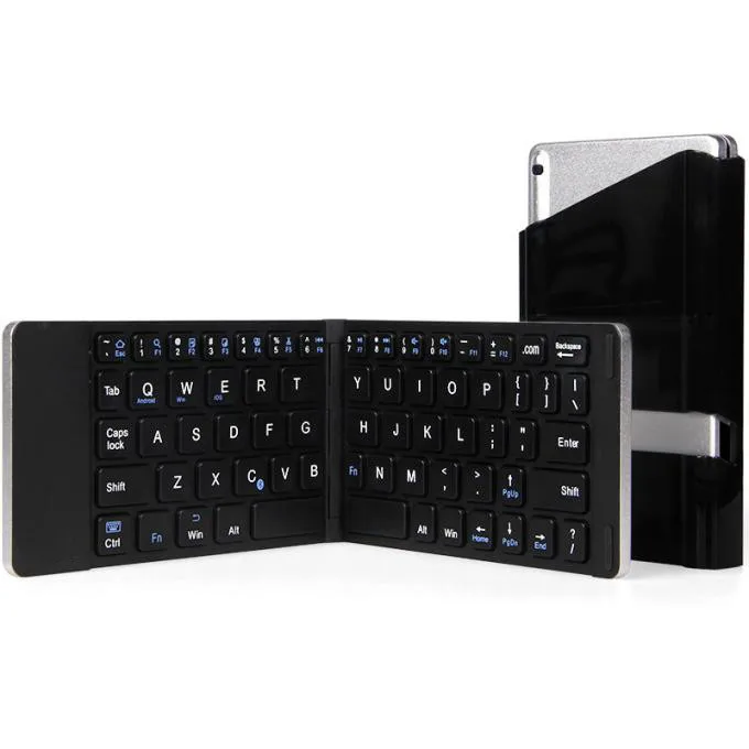 

High Quality Compact Elegant Stylish Fold Bluetooth Wireless Keyboard For IOS Android Windows#ZS
