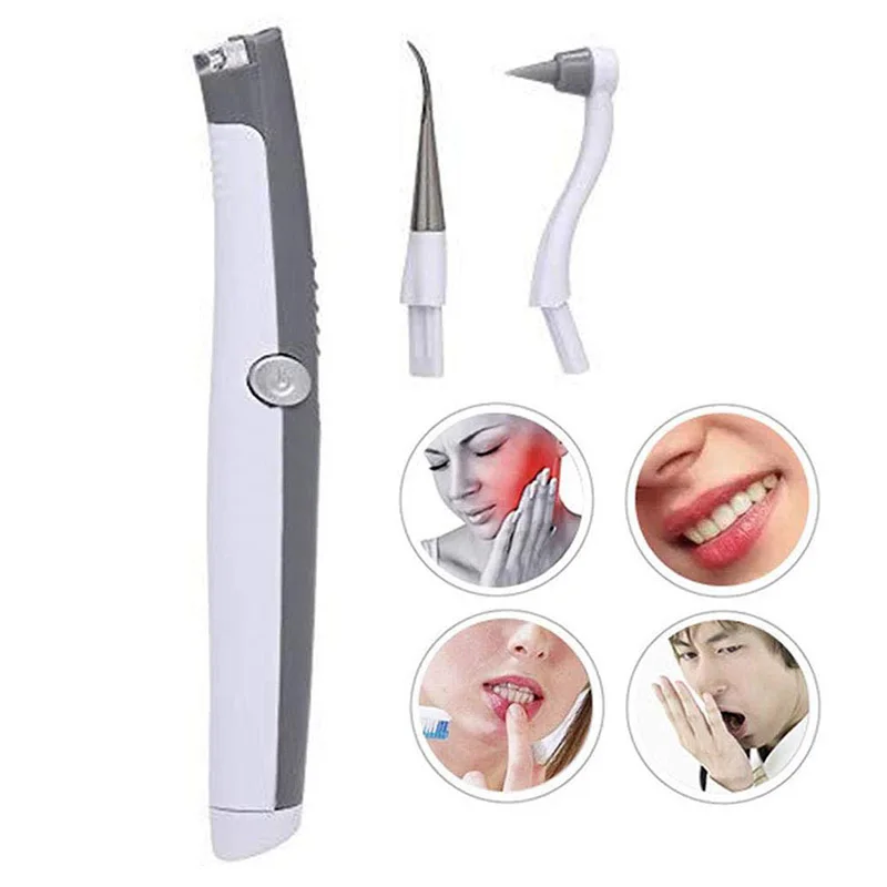 

Electric Sonic Pic Tooth Stain Eraser Plaque Whiten Tooth With LED Remover Dental Tool Teeth Whitening Dental Cleaning System