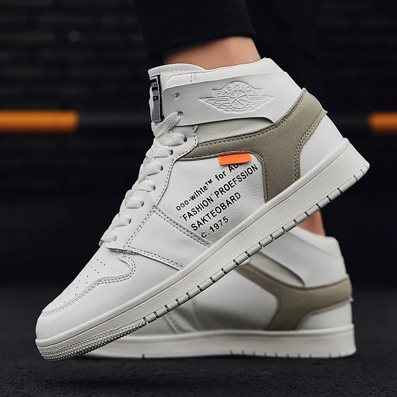 

Men's athletic shoes skateboard breathable athletic shoes men's high top platform white skateboard shoes men's athletic shoes