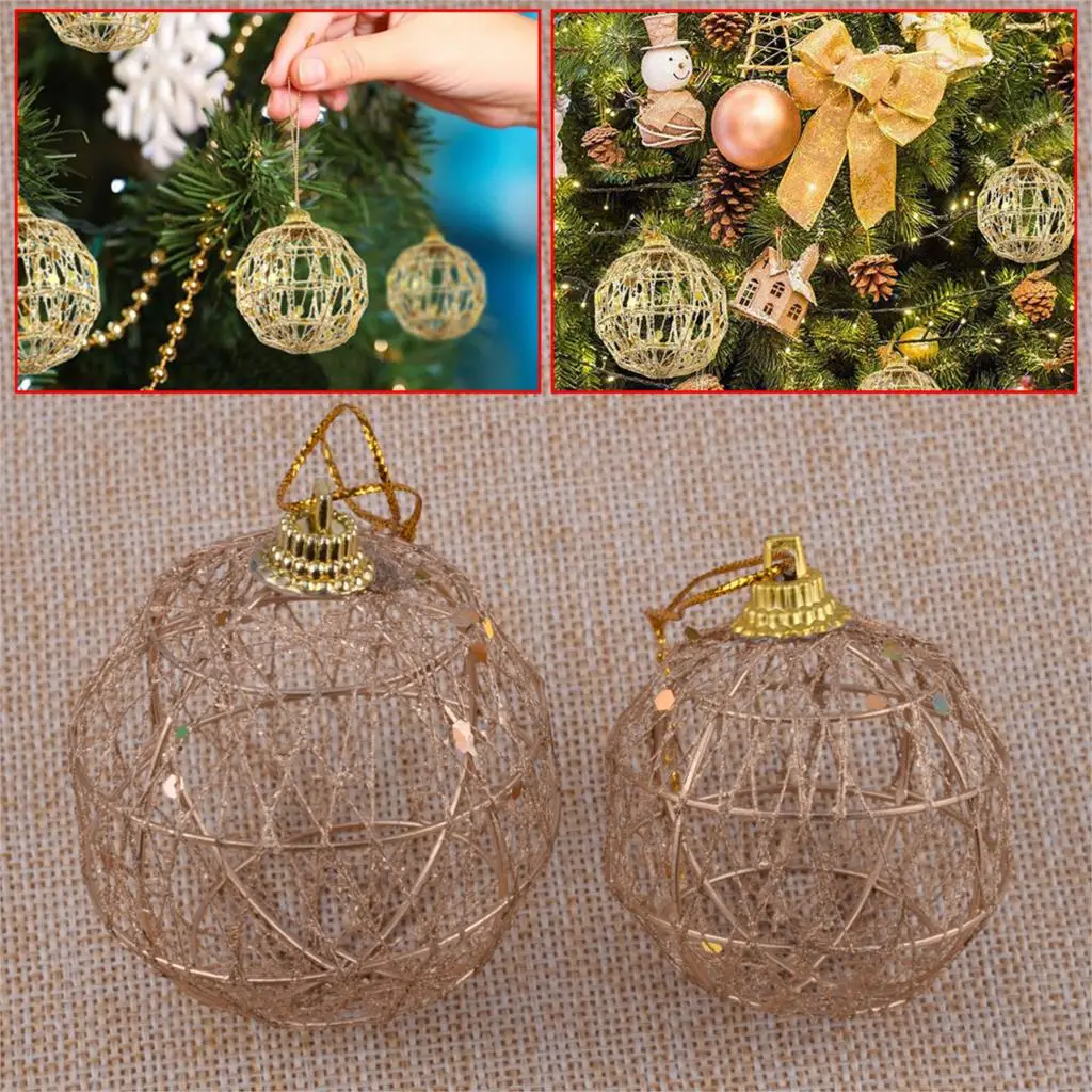 6Pcs Christmas Tree Xmas 5cm 6cm Sequin Balls Decoration Baubles Party Wedding Ornament Pretty Accessories | Дом и сад