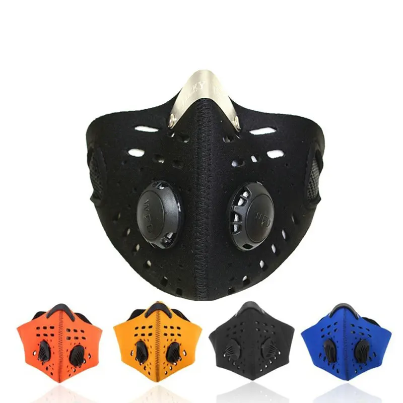 2019 Лыжная маска велосипедные маски с фильтром Половина лица карбоновая горная велосипедная Спортивная дорожная велосипедная маска для