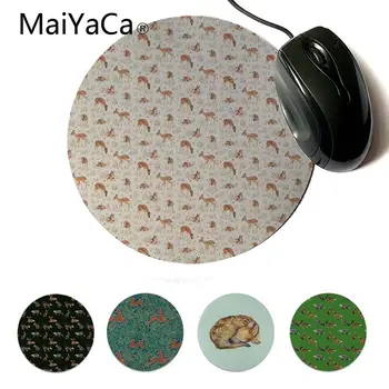 

MaiYaCa Wreath Fawn Modern Mouse Pads Custom Design Gaming Computer Round Mouse pads