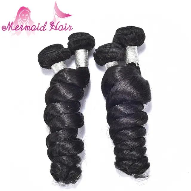 7a Brazilian Virgin Hair 3 Pcs Brazilian Loose Wave Mermaid Hair
