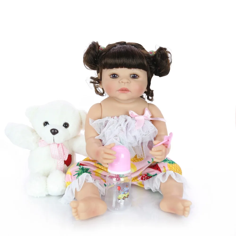 55 см полное Силиконовое виниловое тело Reborn Girl Реалистичная новорожденная принцесса Малыш игрушка реалистичные куклы-Младенцы для ребенка